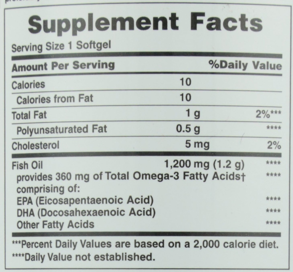Nature's Bounty Fish Oil, 心の健康をサポート, 1200 Mg, 迅速なリリースSoftgels, 200 Ct (パッケージ 2)