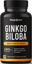ナチュウゲンチョウのBiloba 120mg - 余分強さのGinkgoのBilobaのエキスのカプセル- 120の計算