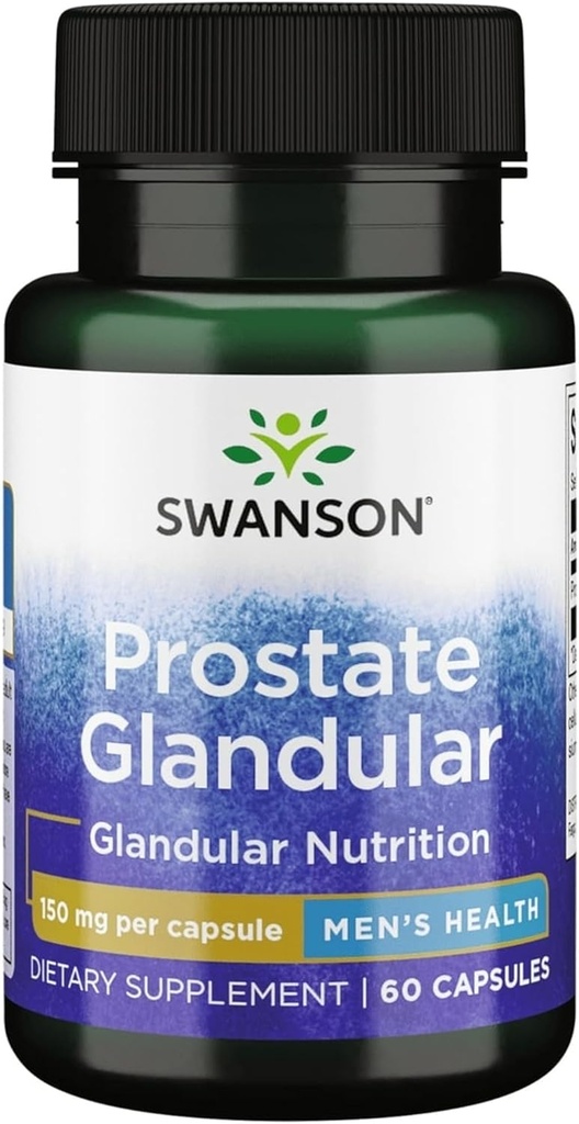 Swansonの未加工前立腺のGlandular 150のミリグラム60のカプセル