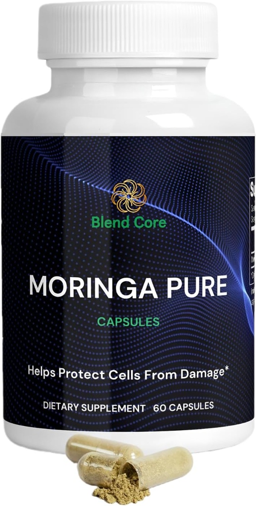 モリンガ抗酸化カプセル - 天然モリンガOleifera - 800 MGエネルギー、代謝、および免疫サポート。