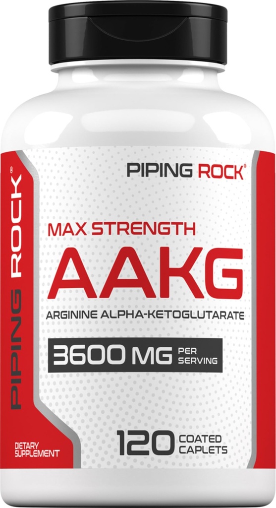 パイピングロックAAKGサプリメント | 120カプレット | 3600 mg | アルギニンアルファケトグルタレートサプリメント | ニトリクト酸化物エンハンサー | 最大強度 | ベジタリアン・非GMO・グルテンフリー