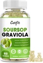 Soursop Graviola Gummies、Soursopは免疫ブースト、酸化防止剤および全面的な健康サポートのためのエキスのハーブ、Soursopのフルーツ、高吸収性、グルテンフリーのグルテンフリー、ビーガン、60のガミーを取り除きます
