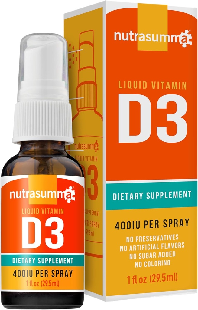 Nutrasumma のビタミン D3 1000 の IU のスプレー -1oz-自然に吸着率は骨のボオスの免疫システム ビタミンの補足を支えます