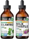 BIO KRAUTER Cilantro Tincture 4 Fl. Oz. & Milk Thistle Tincture 4 Fl. Oz.