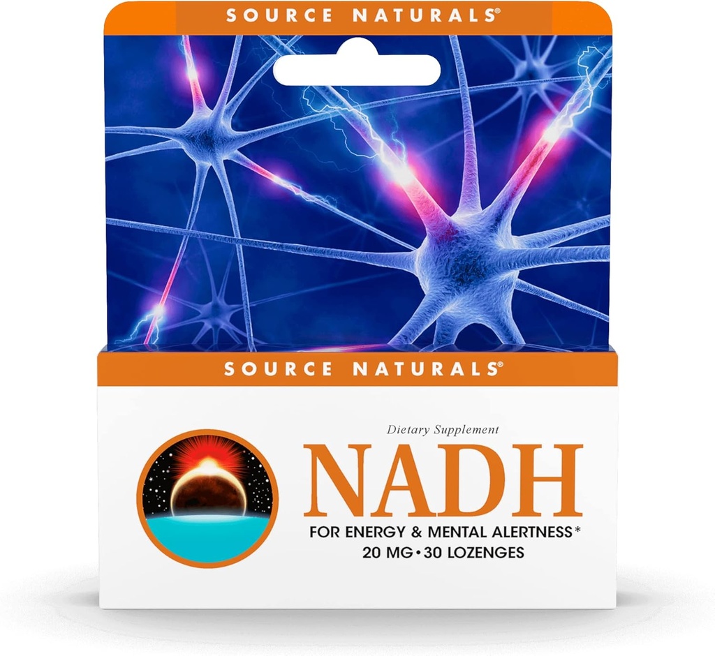 ソースナチュラル NADH 20mg、ブーストエネルギーとメンタルアラート* - 30 Lozenges