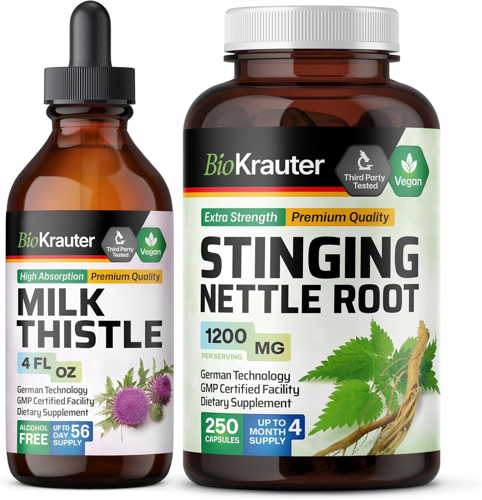 BIO KRAUTER ミルクのこの口のチンキ 4 Fl. Oz. & ぬいぐるみ 250 カプセル