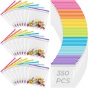 Fulmoon 350 PC のバルク丸薬の袋は使い捨て可能な 7 色のジッパーの丸薬袋の毎日の旅行薬のオルガナイザーの貯蔵の袋小さい項目の貯蔵(キャンディ色)のために再使用可能なゆとりを着色します