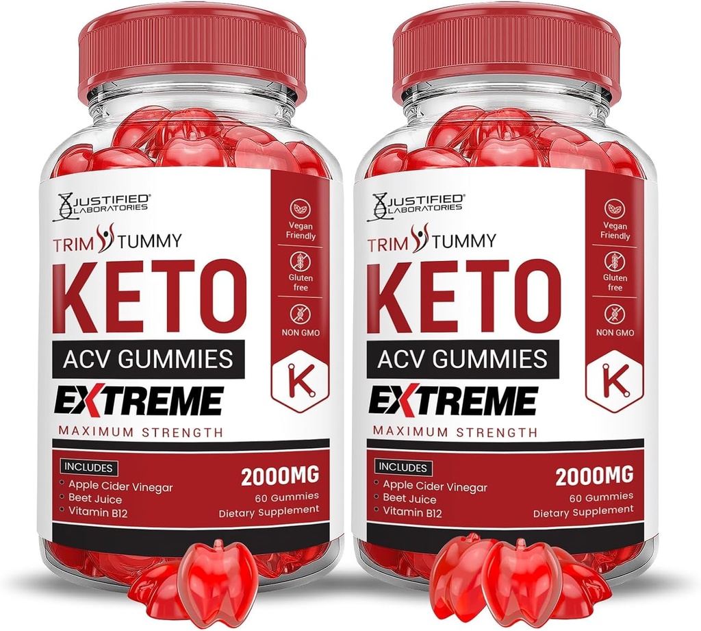 正当な研究所 (2 パック トリム ティミー Keto ACV グミー エクストリーム 2000MG トリム ティミー Keto グミー アップル サイダー Vinegar フォーミュレート と Pomegranate ビート ジュース パウダー B12 ビーガン 非 GMO 120 ガミー