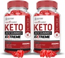 Justified Laboratories (2 Pack Trim Tummy Keto ACV Gummies Extreme 2000MG Trim Tummy Keto Gummies Apple Cider Vinegar Formulated with Pomegranate Beet Juice Powder B12 Vegan Non GMO 120 Gummys