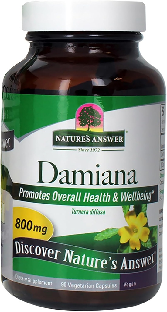 Nature's Answer Damiana, 90 Vegetarian Capsules (400 mg per Capsule)