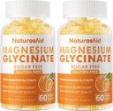 マグネシウムのGlycinateのガミー1000mg - 砂糖はビタミンD、B6、CQ10のCalmの気分及び睡眠サポート- 120のオレンジ ガミー- 2のパックとマグネシウムのカリウムの補足を解放します