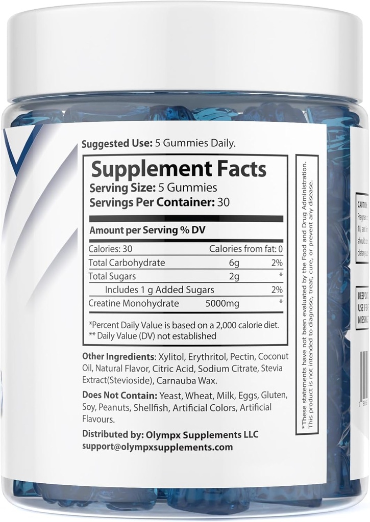 クレアチンモノハイドグアミー - 30サービング、ブルーベリー(150カウント)