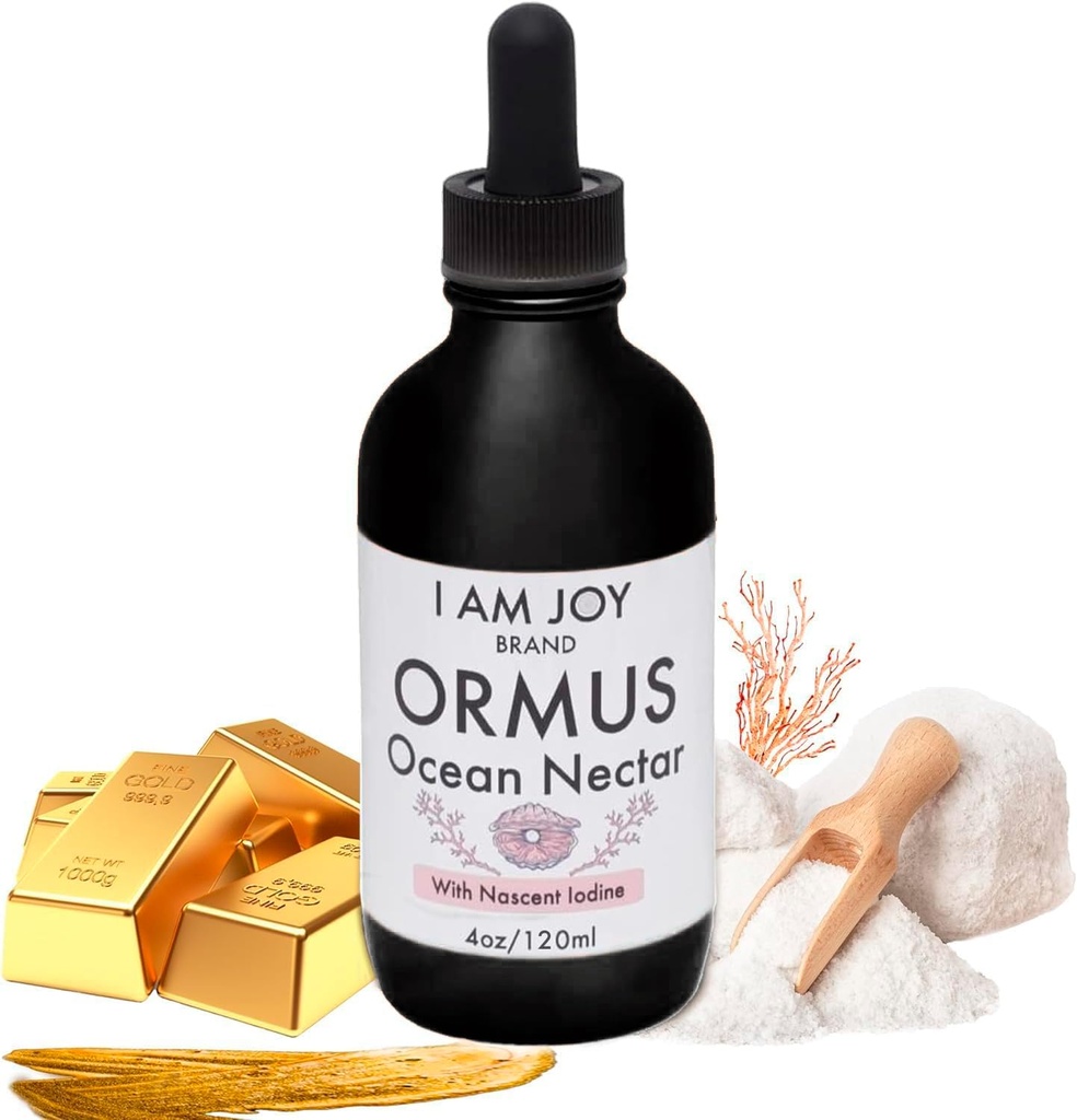 I Am Joy co. Ormus Ocean Nectar Monoatomic Gold with Iodineは、Pineal Glandをサポートし、Thyroidをサポートし、警戒のフィーリングを高めます, 思考とエネルギーの結晶 4oz