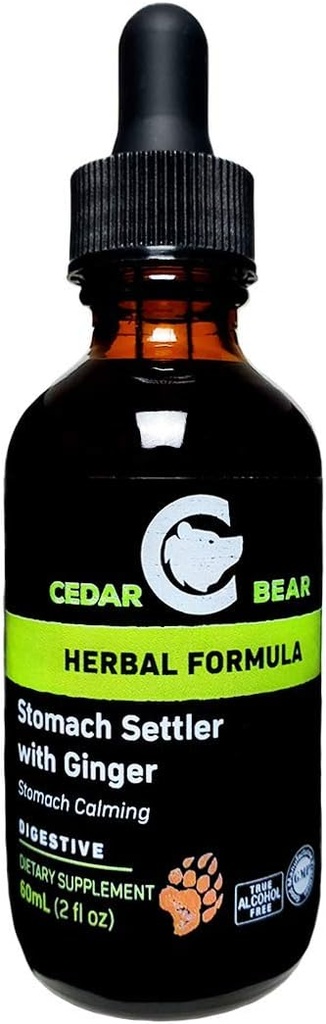 CedarはジンジャーとStomach Settlerをひきます 液体草の補足 カルムに穏やかなUpset Stomach 2 Fl Ozを助けます