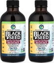 驚くべきハーブプレミアムブラックシードオイル - グルテンフリー、非GMO、消化の健康、免疫サポート、脳機能、関節モビリティ - 4 Fl Oz(パッケージ2)