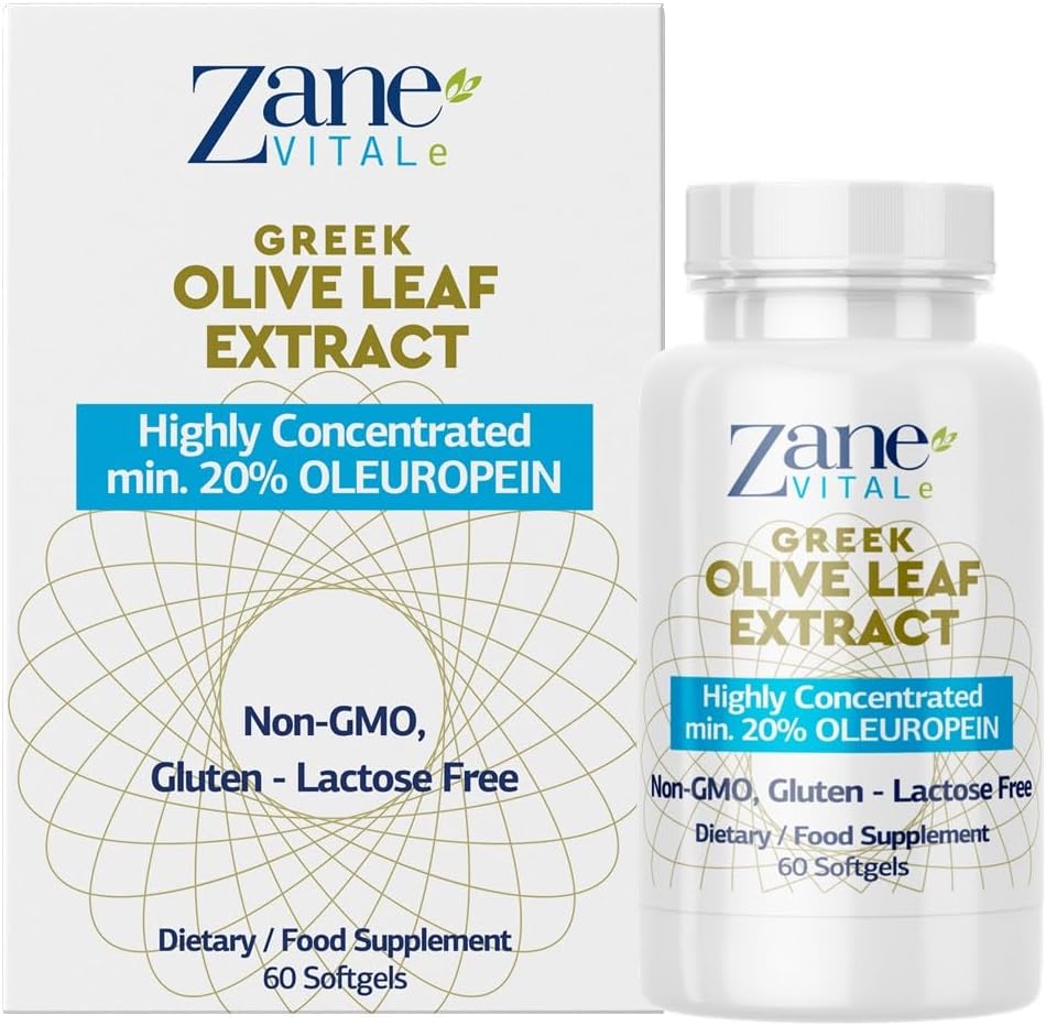 Zane ギリシャのオリーブの葉のエキス-最少20% Oleuropein -免疫および健康な血圧サポートを提供し、心臓血管系の健康を促進して下さい- 60カプセル非GMOのGluten - Lactose - Parabenは放します