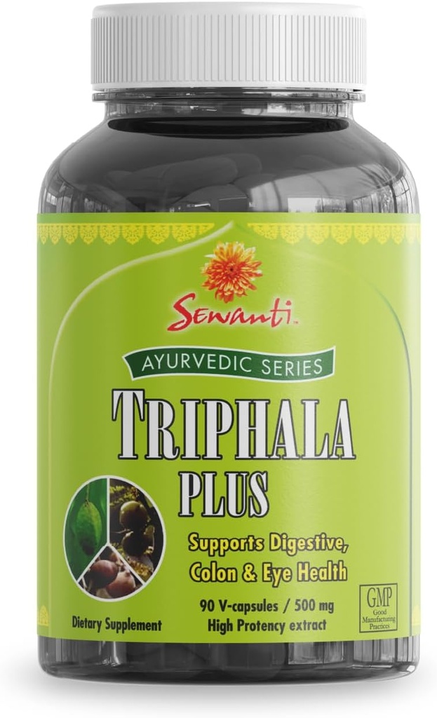 Sewanti Ayurvedic Triphalaカプセル - 消化の健康のためのハーブの方式 - Amla、Bibhitaki、Haritaki - 90 Vカプセル/500mg