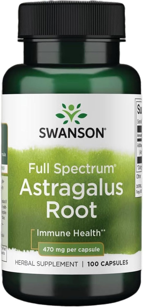Swanson Astragalusの根-免疫システム サポートを促進する草の補足-中心及び肝臓の健康を支える自然な方式- (100のカプセル、470mg各)