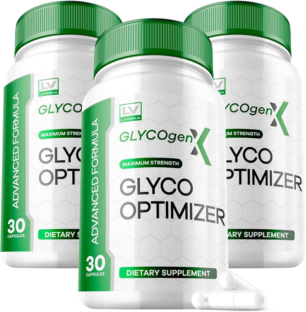 LIVORKA 3パック - Glycogen X Glycoオプティマイザー、Glyco Xオプティマイザー、GlycogenX、Glycogenサポート、GlycogenXサポート、Glycogen X、GlycogenXグリコオプティマイザー、Glycogenオプティマイザー600MG、90カプセル