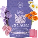 Laki Naturals Lavender Chamomile Calm Mood Functional Herbal Lozenges(14ct) Throat & Calming Hard Candies with Magnesium, Ashwagandha, カリフォルニア Poppy & Valerian. ビーガン, 砂糖無料, グルテンフリー