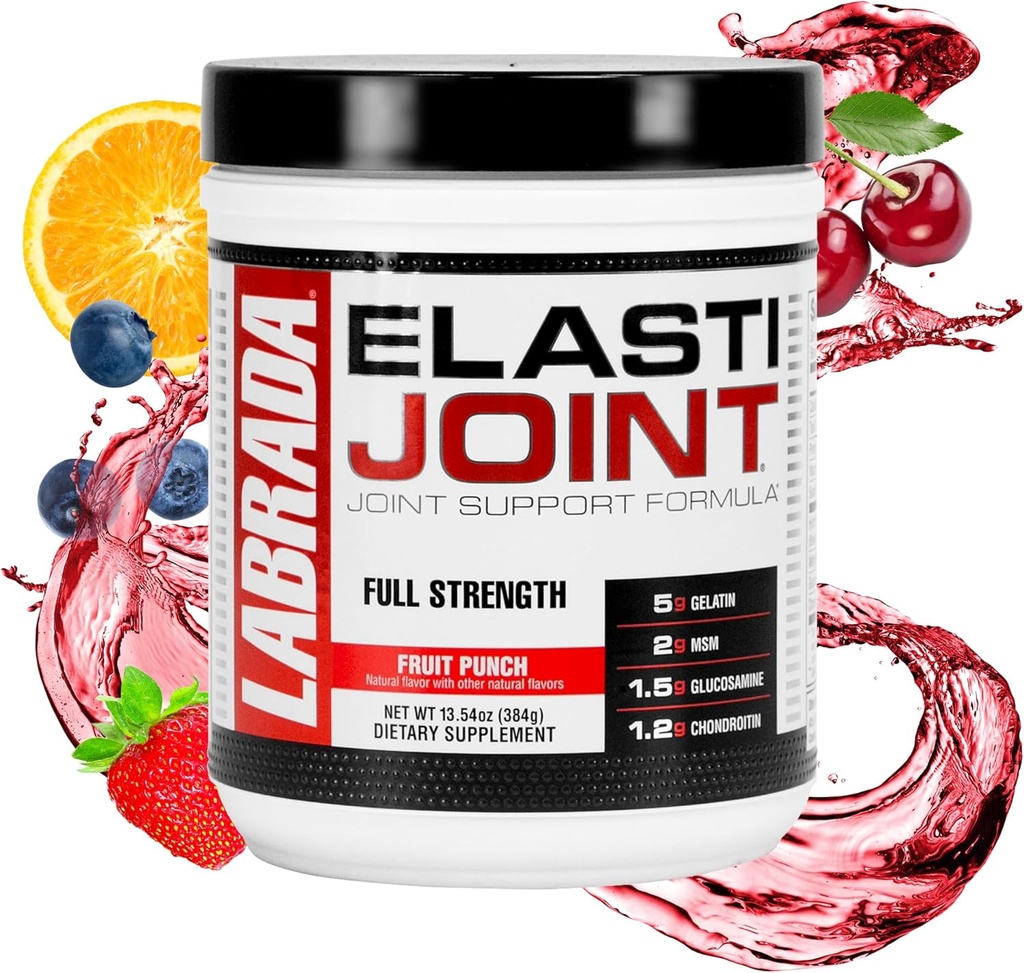 ラボラダ栄養Elastijoint、フルーツパンチ、グルコサミンジョイントサポートサプリメント粉末、MSM、グルコサミンコンドロイチンMSM - グルテンフリー