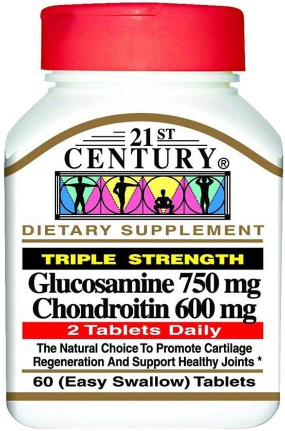 21st世紀グルコサミン750mg&コンドロイチン600mg - トリプル強度 - 60錠、パック2