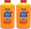 2pc ボディパウダー 薬用8オンス | トリプルアクションリリーフ100% タルクフリー | ボディパウダー | 薬用保護パウダー | アンチイッチ | 皮膚保護剤 | メンソール・酸化亜鉛