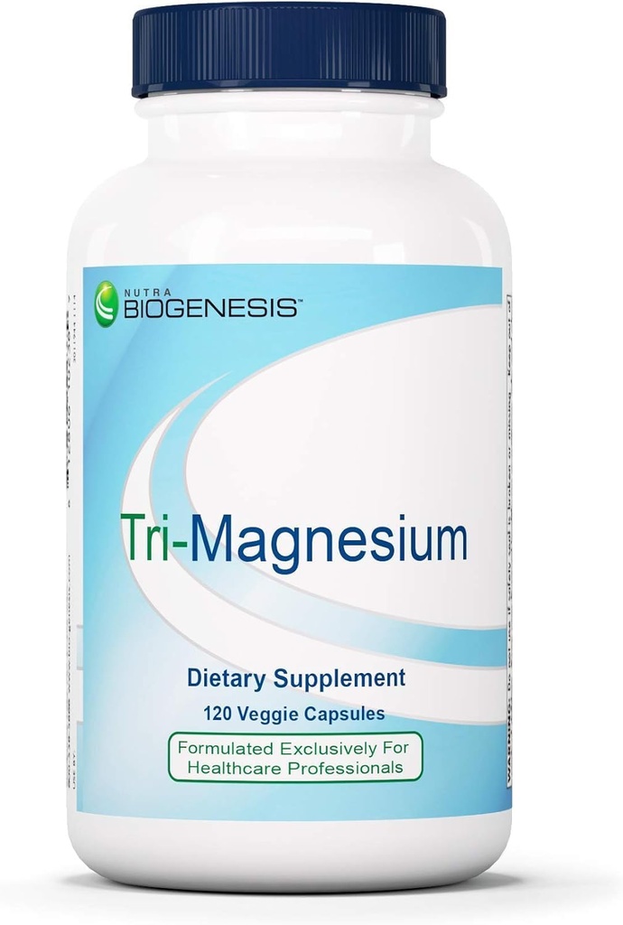 Nutra Biogenesis Tri-Magnesium - トリプルマグネシウムコンプレックス、クエン酸塩、トウモロコシ、筋肉、歯のサポートのためのマレート&酸化物、女性&男性のための1つの式で3 - 120カプセル