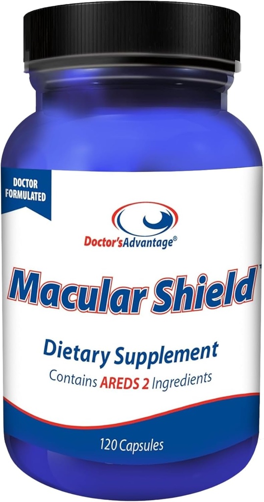 医師のメリット Macular Shield Eye Vitamins 120 カプセル | ルテインとゼアキサンチンは、AREDS 2® の成分を配合し、Macular Deジェネレーションをサポート