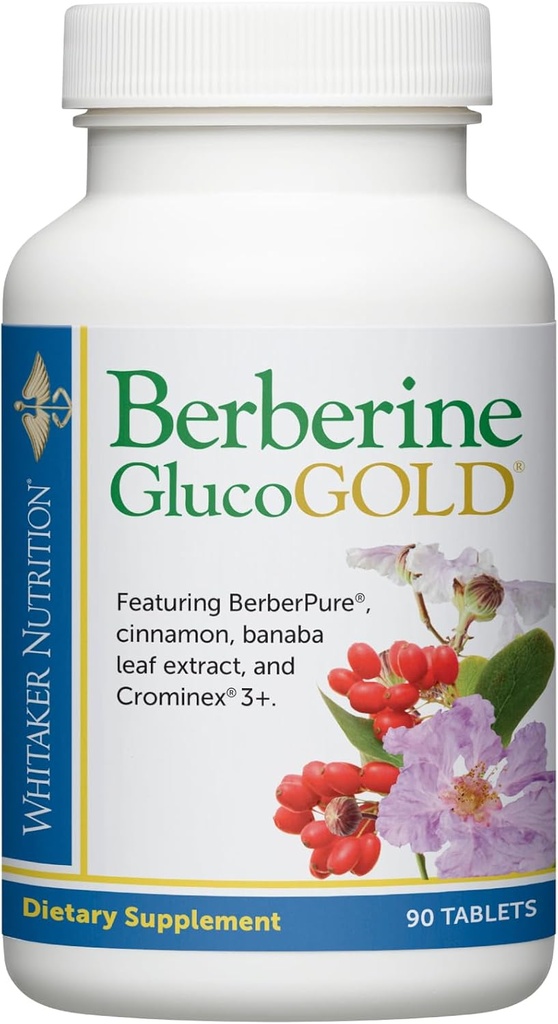 BerberPure Berberine、Concentrated Cinnamon、Crominex Chromium、Banabaの葉のエキス(90のタブレット)の1日あたりの1500のmgのWhitakerのBerberineのGlucoGoldの補足