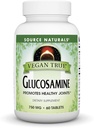 ソースナチュラルズビーガン真のグルコサミン, 健康な関節を促進*, 750 mg - 60錠