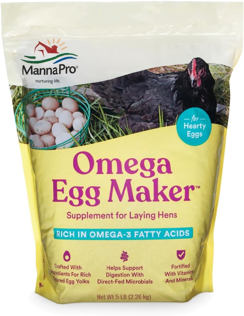 マナのプロオメガの卵メーカー、Hens、オメガ3脂肪酸の養鶏食品、強化ビタミンとミネラルの消化サポート、5ポンド