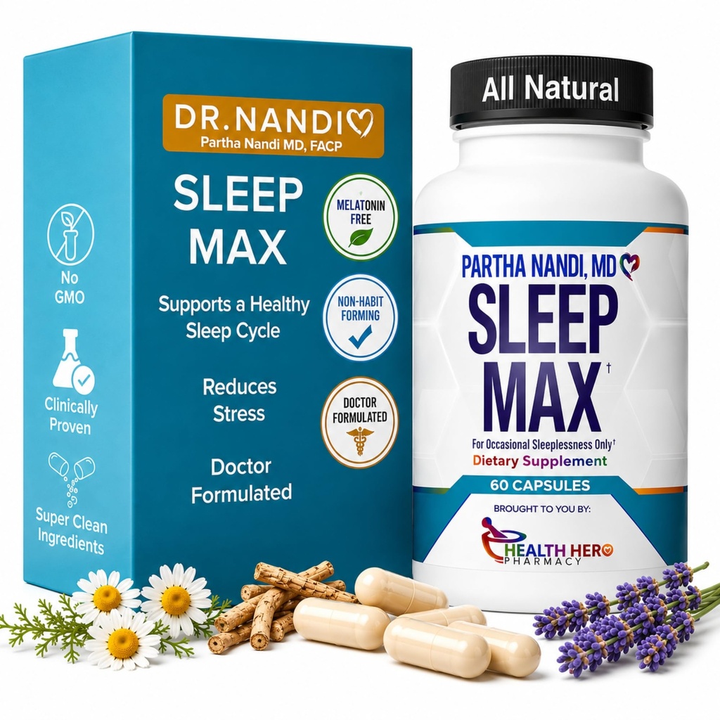 博士. ナンディの睡眠マックスナチュラル睡眠補助金 – マグネシウム, GABA, 5-HTP & タウリン – メルトニンなしのREMの睡眠 & ディープスリープサプリメント – ビーガンハーブ睡眠補助金を形成する非習慣 – 非GMO – 60カプセル