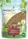 Food to Live Organic Psyllium Husk Powder, 2 Pounds — Non-GMO, Kosher, Ultra Fine, Unsweetened, Unflavored, Rich in Fiber, Natural Food Thickener, Great for Baking, Raw, Bulk, Vegan, Keto Friendly