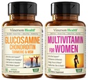 グルコサミンのコンドロイチンのターメリック+女性のためのMultivitamin 2びんの補足は彼女のために束ねます。健康な免疫の応答、共同サポート、酸化防止の特性