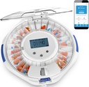 警報が付いているAdamson TimelyMedのスマートな丸薬ディスペンサー- WiFiのAppの監視-高齢者及びアルツハイマーの心配のための28日間の薬ディスペンサー-ロックのキーと自動-新しい版