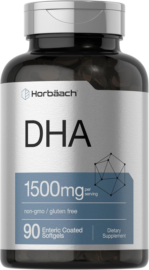 ホルバハ DHA サプリメント 1500mg | 90 Softgels | EPA、オメガ 3、DHA | 非GMO、グルテンフリー