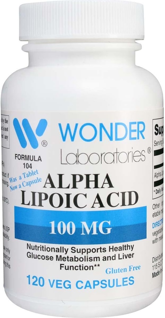 ワンダーラボアルファリポ酸100mg、120ベジカプセル
