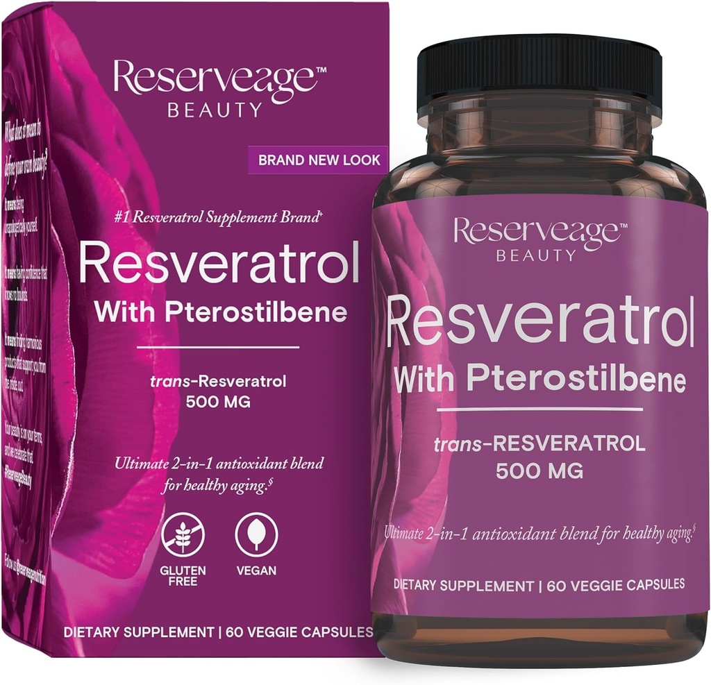 準備の美、PterostilbeneのResveratrol 500のmg、免疫サポート及び中心の健康のためのAntioxidantの補足、サポート健康な老化、Paleo、Keto、60のカプセル(60のサービング)