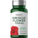 パイピングロックハイビスカス花1100mg | 120カプセル | 濃縮エキス | ハーブサプリメント | 非GMO、グルテンフリー