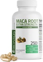 Bronson Maca Root Extra Lepidium Meyenii、非GMO、250ベジタリアンカプセル