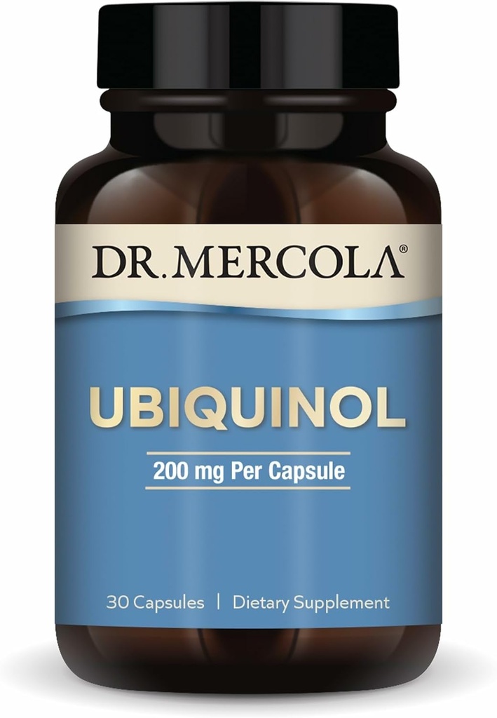 Mercola Ubiquinol博士、30のサービング(30のカプセル)、カプセルごとの200のmg、食事療法の補足、サポート エネルギー生産、非GMO