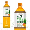 天然のウェルネスアロエベラドリンクとパルプマンゴー風味 - 50.7 Fl Oz(1.5 L) - 本物のアロエベラジュースで飲料をリフレッシュ