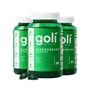 Goli SuperGreen Vitamin Gummy - 180 Count - Essential Vitamins and Minerals - Plant-Based, Vegan, Gluten-Free & Gelatin Free - Health from Within, Pack of 3