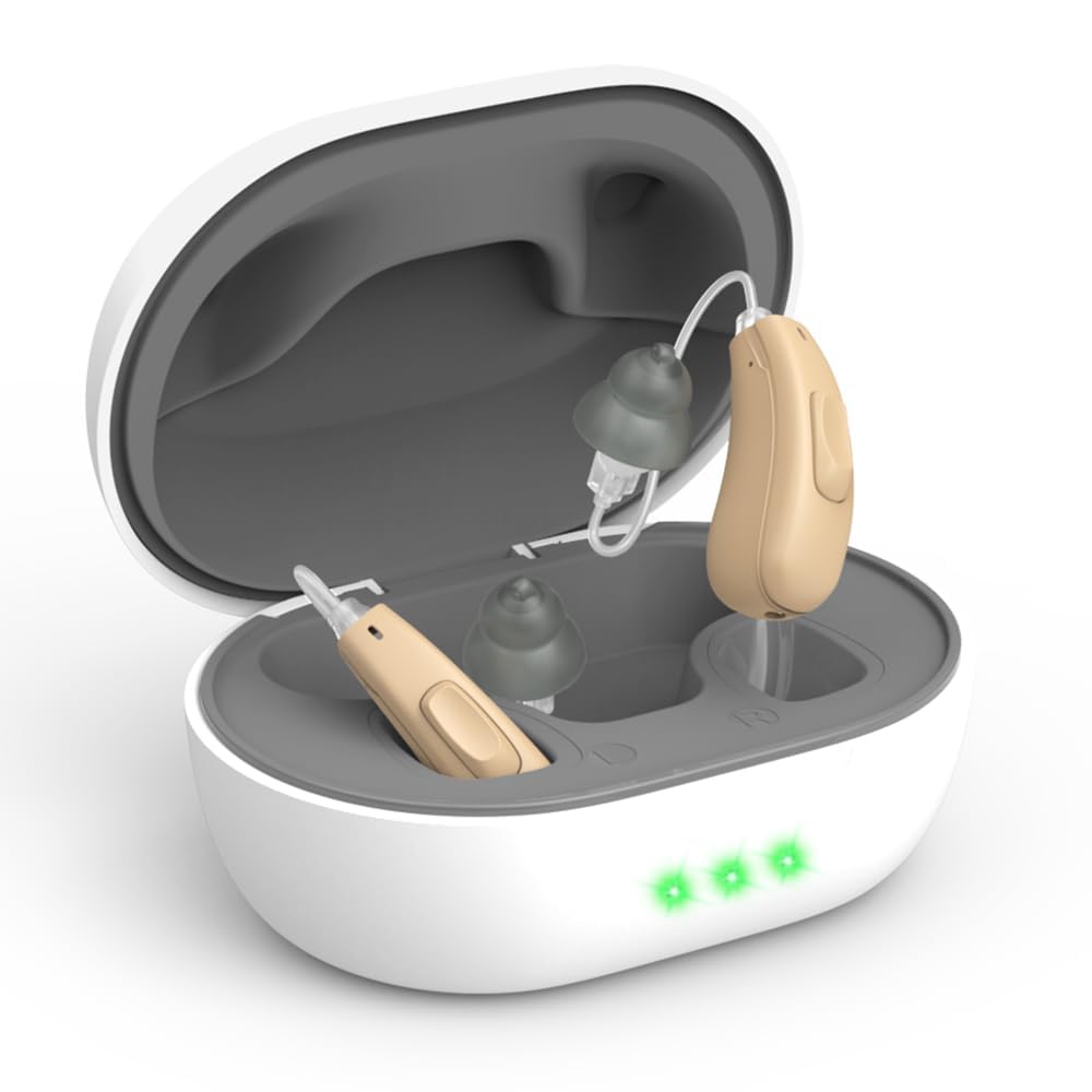 高齢者のための補聴器、アンプではなく、16チャンネルのデジタル技術、OTCでノイズキャンセリング軽量で充電式補聴器