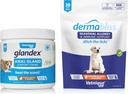 Vetnique Labs Dermabliss Allergy Chews 30 Ct と Glandex Anal Gland サポート Chews 60 Ct バンドル ドッグ ビタミン & サプリメント, プロバイオティクスとアナル ゴー ドッグ トリート, 犬アレルギー 皮膚治療 ソフト 咀嚼