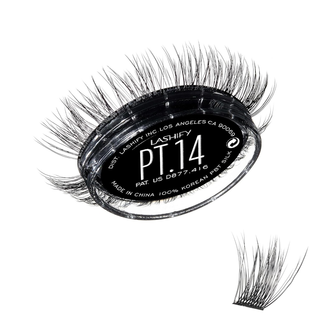 Lashify Plushy Tame 14mm Gossamer Lashes で ブラック, Easy DIY False Lashes のために Voluminous Yet まだ 自然 見る