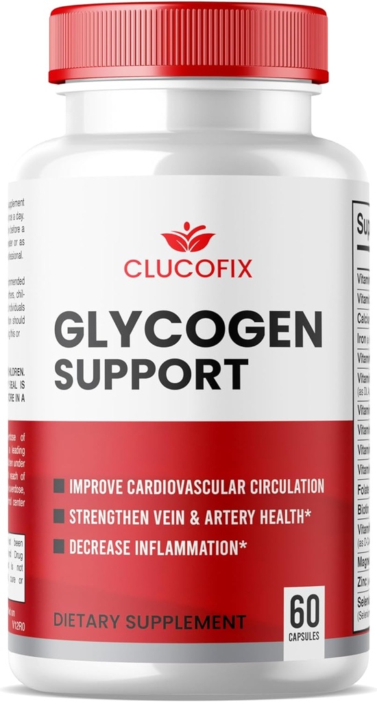 (1パック)ClucoFix Glycogenサポートカプセル、ClucoFix Glycogenヘルス&ウェルネスマルチビタミンサポートサプリメントピル、ClucoFix Glycogen Pills、ClucoFix Glycoアドバンスドフォーミュラサポートレビュー