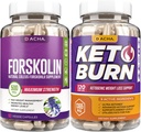高度なKeto&フィットネスバンドル - プレミアムフォルスコリンエキスプラスKeto、最大スリムルックのための11ナチュラルハーブ、超強度ピル、免疫サポート、失われた高速
