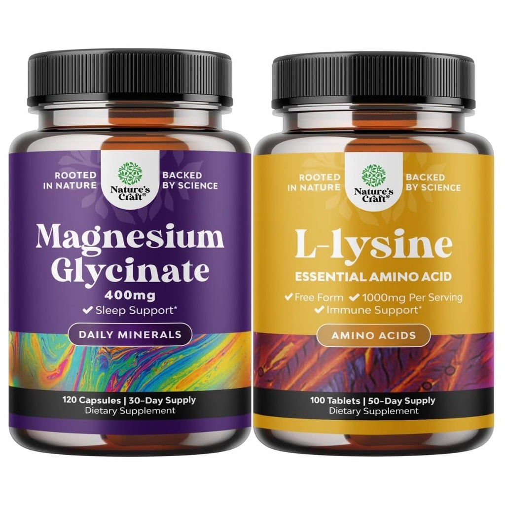 女性のためのマグネシウムのGlycinateのカプセルの束及び気分および弛緩および目の健康の唇の心配の骨サポート免疫システム サポート筋肉成長のためのL-lysineのエッセンシャルのアミノ酸